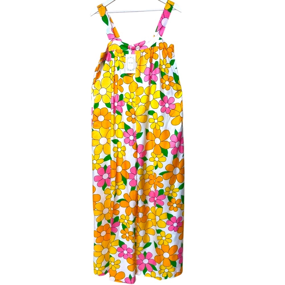 Coeur DE Vague Retro 60’s Flowers Overalls NWT!!